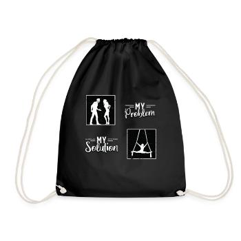 Acrobate Mon problème Ma solution Pictogramme Maman Papa - Sac de sport léger - noir - Devant