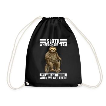 Wheelchair users Wheelchair - Drawstring Bag - black - Front