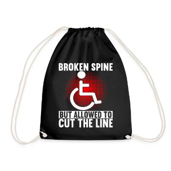 Wheelchair users Wheelchair - Drawstring Bag - black - Front