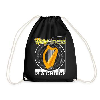 Chemise de harpe, harp-iness est un Tee-shirt de choix, cadeau pour - Sac de sport léger - noir - Devant