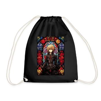 Isekai Anime Fantasy Manga Geometric Stained Glass - Turnbeutel - Schwarz - Vorne