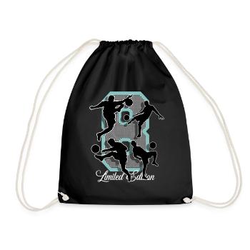 8th Birthday Football - Drawstring Bag - black - Front