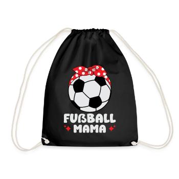 Fußball Mama - Turnbeutel - Schwarz - Vorne