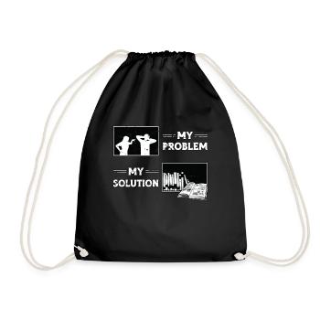 Bibliothécaire Mon problème Ma solution Pictogramme Papa Maman - Sac de sport léger - noir - Devant