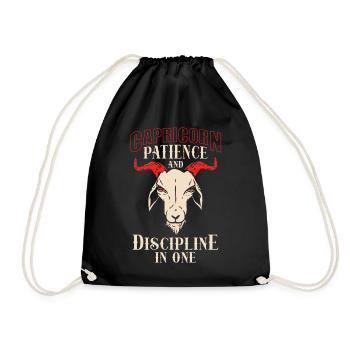 Caractère du zodiaque Capricorne Patience Et Discipline - Sac de sport léger - noir - Devant