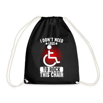 Personnes en fauteuil roulant Fauteuil roulant - Sac de sport léger - noir - Devant
