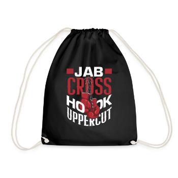 Boxing, Boxer, Athlete - Drawstring Bag - black - Front