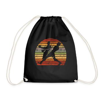 Retro Boxing Boxers - Drawstring Bag - black - Front