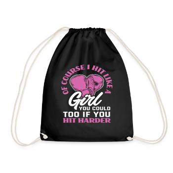 Boxe Femmes Fière Boxeuse - Sac de sport léger - noir - Devant