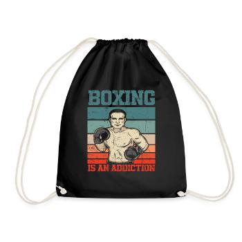 Athlétiques de sports d’addiction à la boxe rétro - Sac de sport léger - noir - Devant