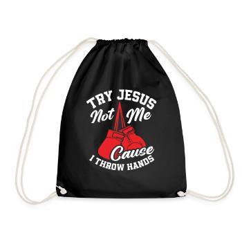Boxe, Boxeur, Jésus, Christianisme - Sac de sport léger - noir - Devant