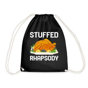 Thanksgiving-Shirt, Stuffed Rhapsody T-Shirt, Geschenk - Turnbeutel - Schwarz - Vorne