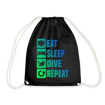 Plongée Femme Plongée Libre Plongée Plongeuse Plongée sous-marine - Sac de sport léger - noir - Devant