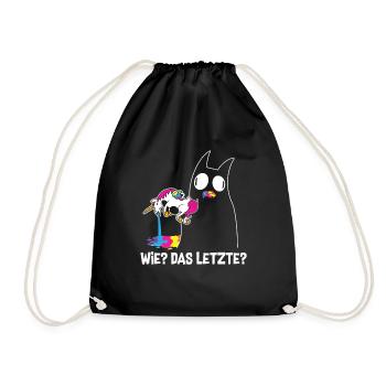 Comment le dernier chat mange la licorne - Sac de sport léger - noir - Devant