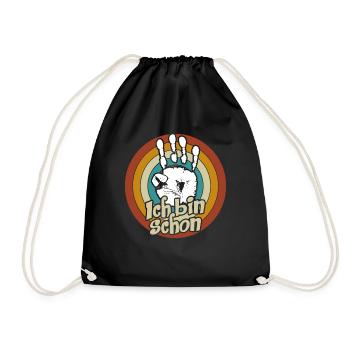 Birthday decoration hand 4 years I'm 4 - Drawstring Bag - black - Front