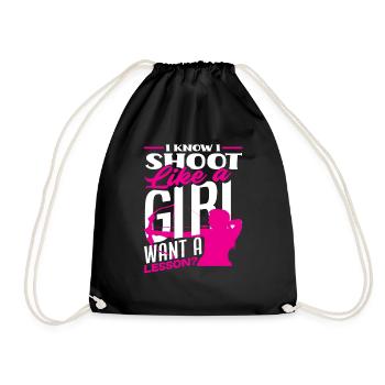 Tir à l'arc Archer fier - Sac de sport léger - noir - Devant