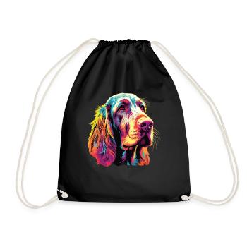 Aquarelle colorée Spinone Italiano - Sac de sport léger - noir - Devant
