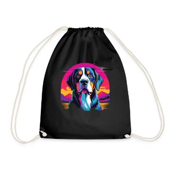 Aquarelle Colorée Grand Suisse - Sac de sport léger - noir - Devant