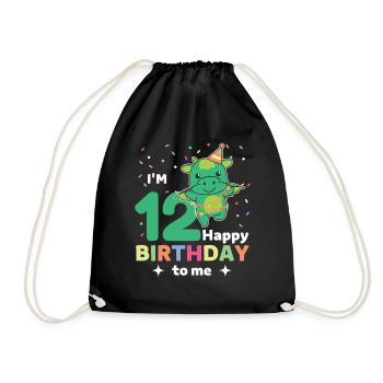 Dragon pour les 12 ans pour les enfants de douze ans - Sac de sport léger - noir - Devant