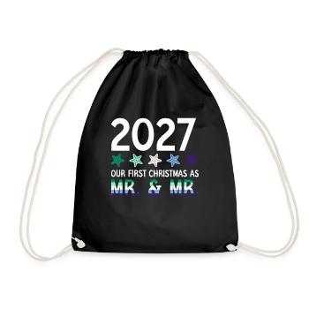 2027 Notre premier Noël en tant que M. et M. Homo-E - Sac de sport léger - noir - Devant