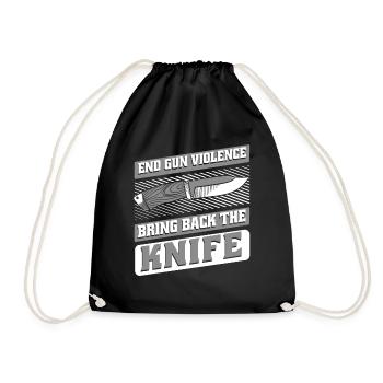 Schluss mit Waffengewalt Bring Back Knife Lover Knife - Turnbeutel - Schwarz - Vorne