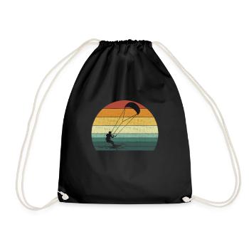 Kitesurfing kiteboarding lover - Turnbeutel - Schwarz - Vorne