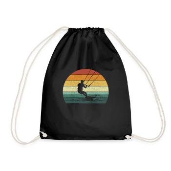 Kitesurfing kiteboarding lover - Turnbeutel - Schwarz - Vorne