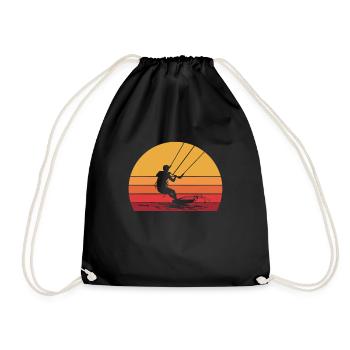 Kitesurfing kiteboarding lover - Turnbeutel - Schwarz - Vorne