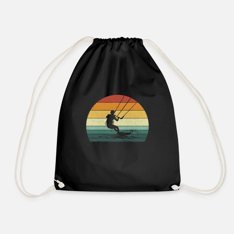 Kitesurfing kiteboarding lover - Turnbeutel - Schwarz