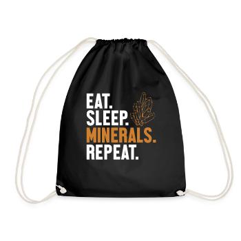 Eat Sleep Minerals Repeat Geologist Mineral - Turnbeutel - Schwarz - Vorne