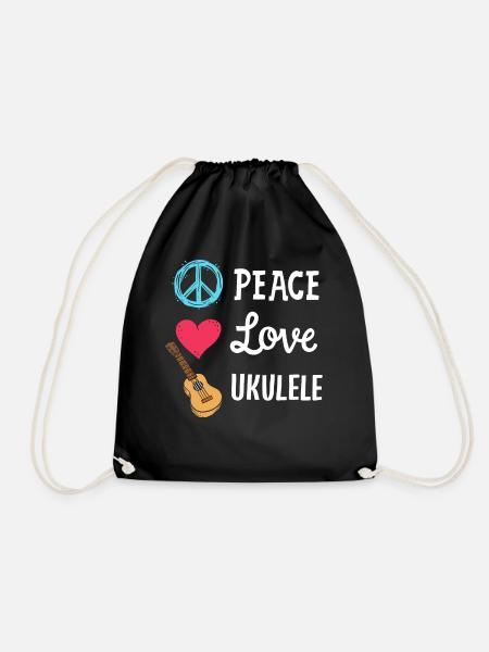 Ukulele Ukulele-Spieler - Turnbeutel - Schwarz