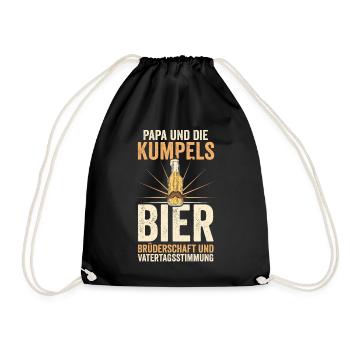 Papa Bier Vater Vatertag - Turnbeutel - Schwarz - Vorne