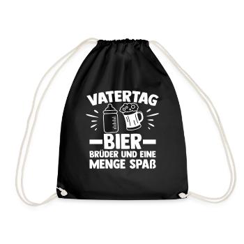 Dad Beer Father Father's Day - Drawstring Bag - black - Front
