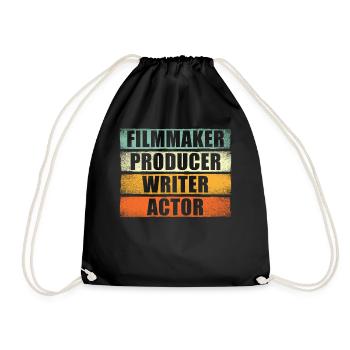 Filmmaker Producer Writer Actor - Drawstring Bag - black - Front
