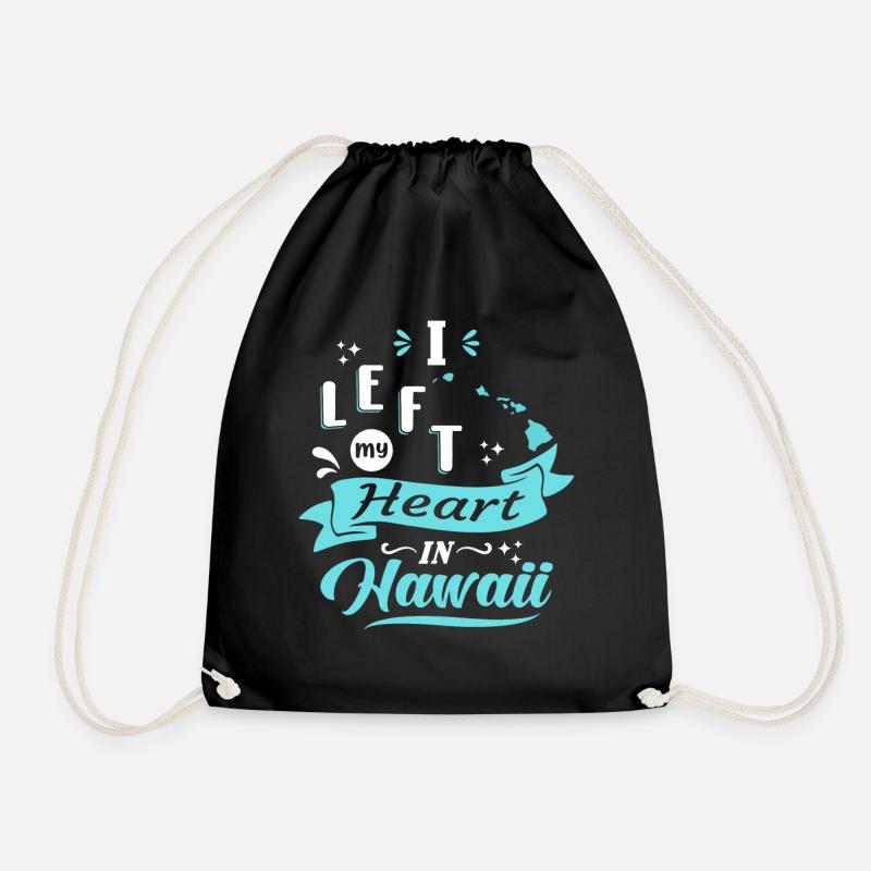 Hawaii Souvenir Liebe - Turnbeutel - Schwarz
