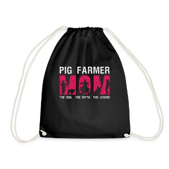 Éleveur de porcs Maman L’idole Le mythe aime les animaux de la ferme - Sac de sport léger - noir - Devant