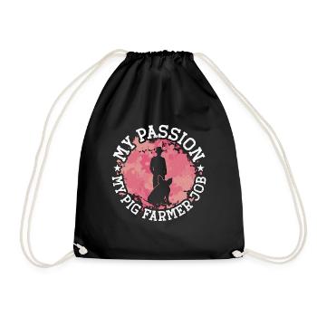 Éleveur de porcs Ma passion Mon élevage de porcs Vie d’agriculteur - Sac de sport léger - noir - Devant