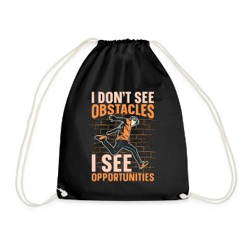 Parkour Je ne vois pas d’obstacles Je vois Parkour Runner - Sac de sport léger - noir - Devant