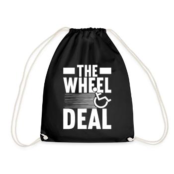 Wheelchair users Wheelchair - Drawstring Bag - black - Front