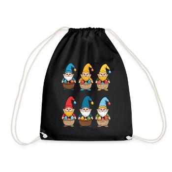 Gnome nordique de Pâques lapin nains - Sac de sport léger - noir - Devant