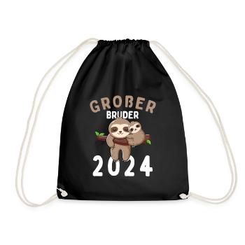 Paresseux grand frère 2024 - Sac de sport léger - noir - Devant