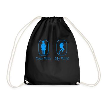 Votre femme Ma femme pour un plongeur sous-marin - Sac de sport léger - noir - Devant