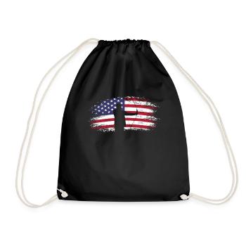 Tir à l’arc Amérique États-Unis - Sac de sport léger - noir - Devant