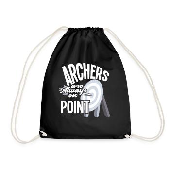 Archers Archery Target - Drawstring Bag - black - Front