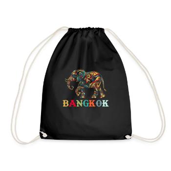 Elephant Thailand - Turnbeutel - Schwarz - Vorne