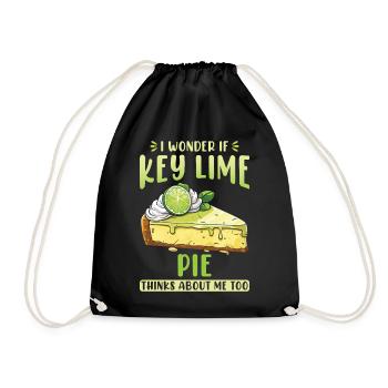 Key Lime Pie Bakery Dessert Baking Baker Pastry - Drawstring Bag - black - Front