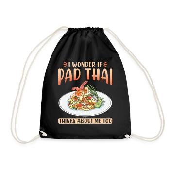 Je me demande si le Pad Thai pense aussi à moi - Sac de sport léger - noir - Devant