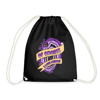 Of Quartz I Love Geodes Geologist Mineral - Drawstring Bag - black - Front