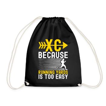 XC Running Running Runner Cross Country - Drawstring Bag - black - Front