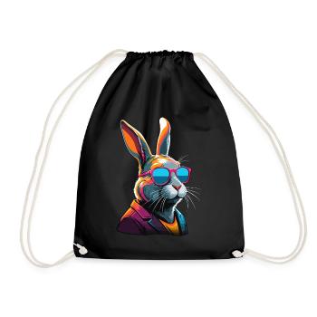 Emblématique Papa Lapin Lapin de Pâques Streetwear Papa - Sac de sport léger - noir - Devant